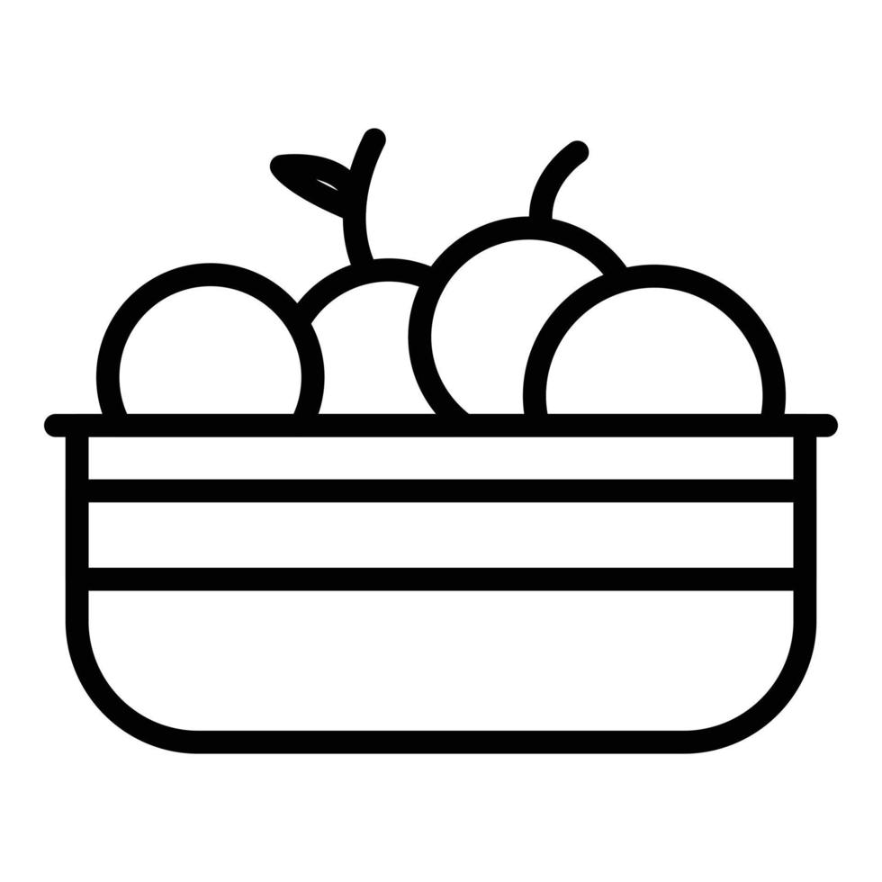 Brazilian fruit icon outline vector. Dish baked vector