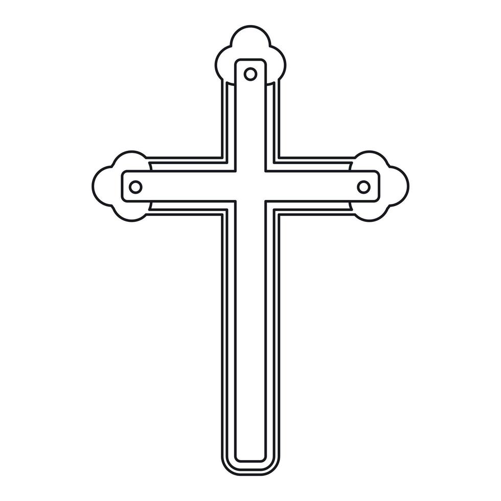 Holy cross icon , outline style vector