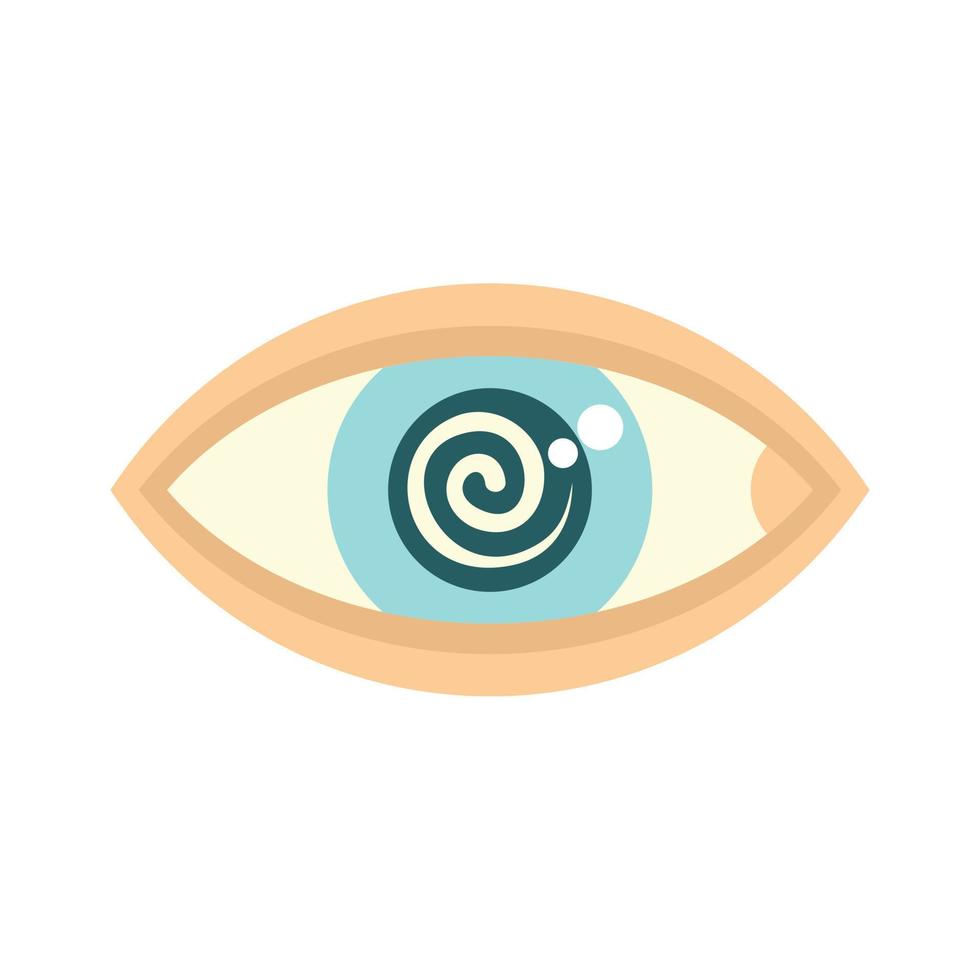 Hypnosis eye therapy icon flat isolated vector