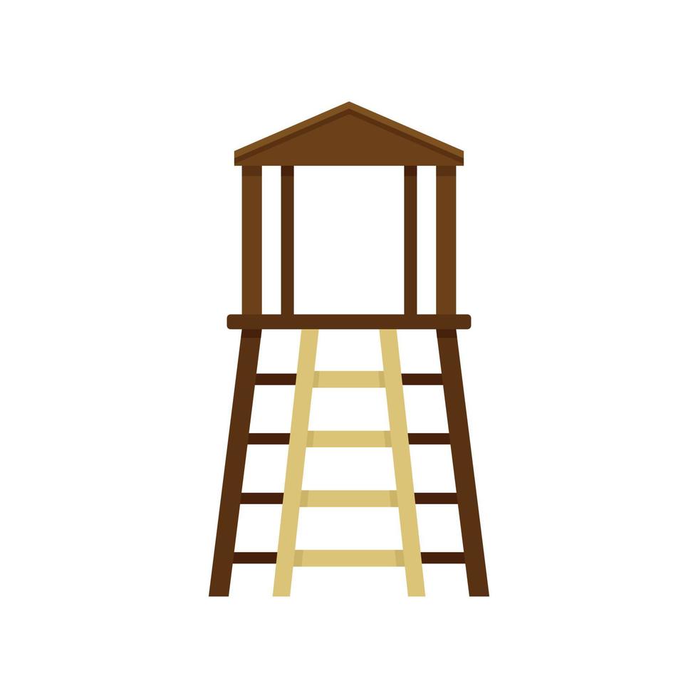 Safari hunter tower icon flat isolated vector