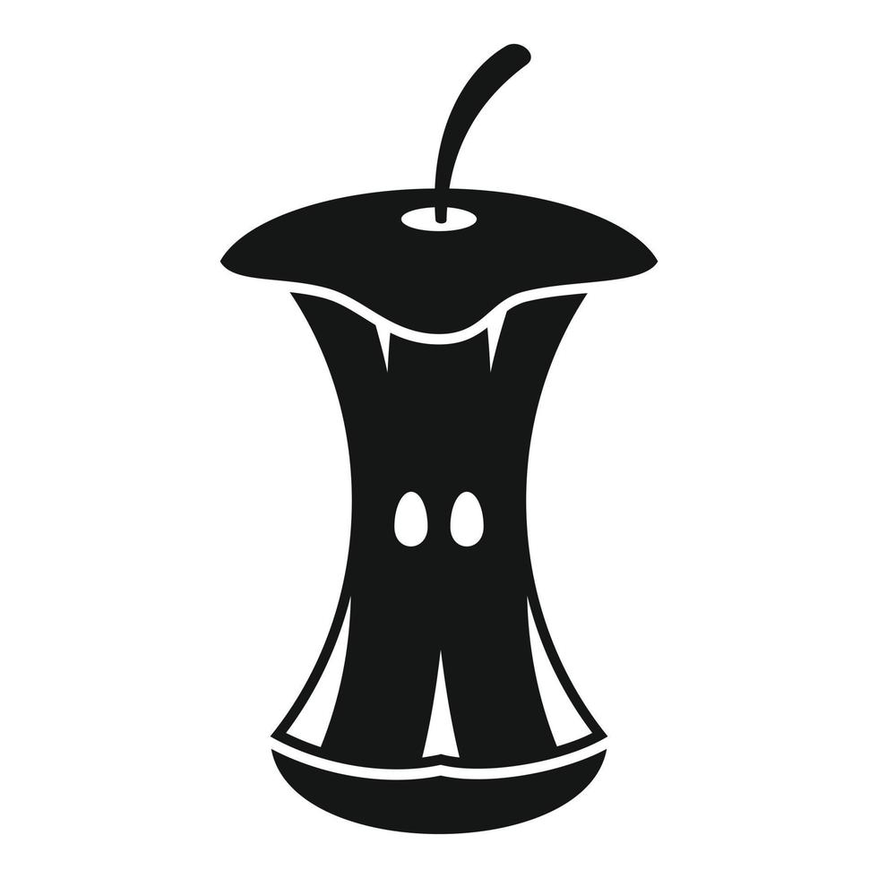 Apple trash icon simple vector. Waste food vector