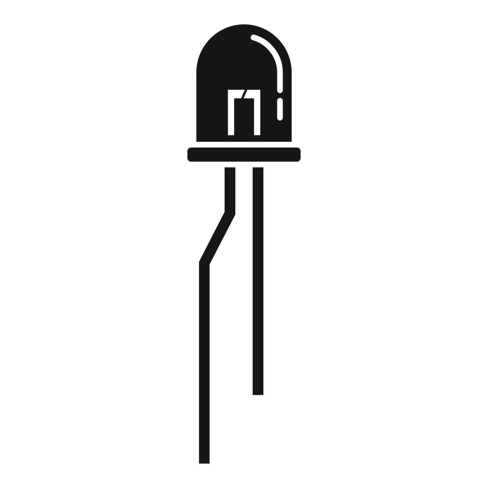 Led diode icon simple vector. Light semiconductor vector