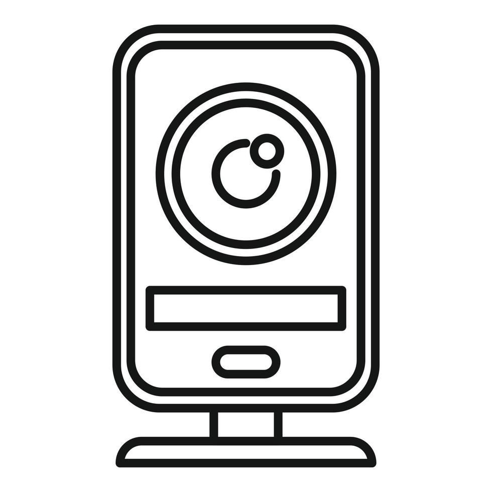 vector de contorno de icono de cámara web. videocámara