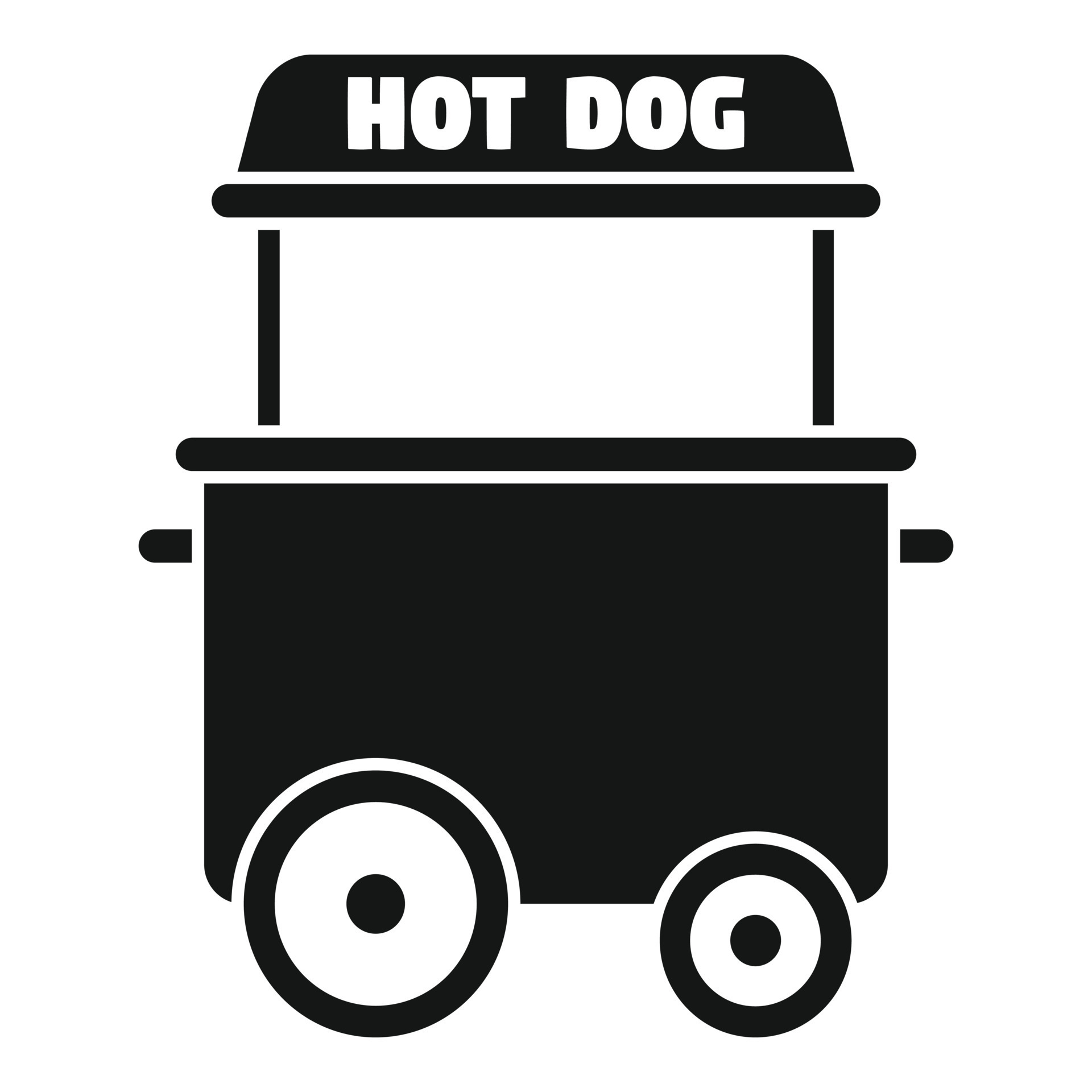 Park hotdog cart icon simple vector. Food stand 14933814 Vector Art at