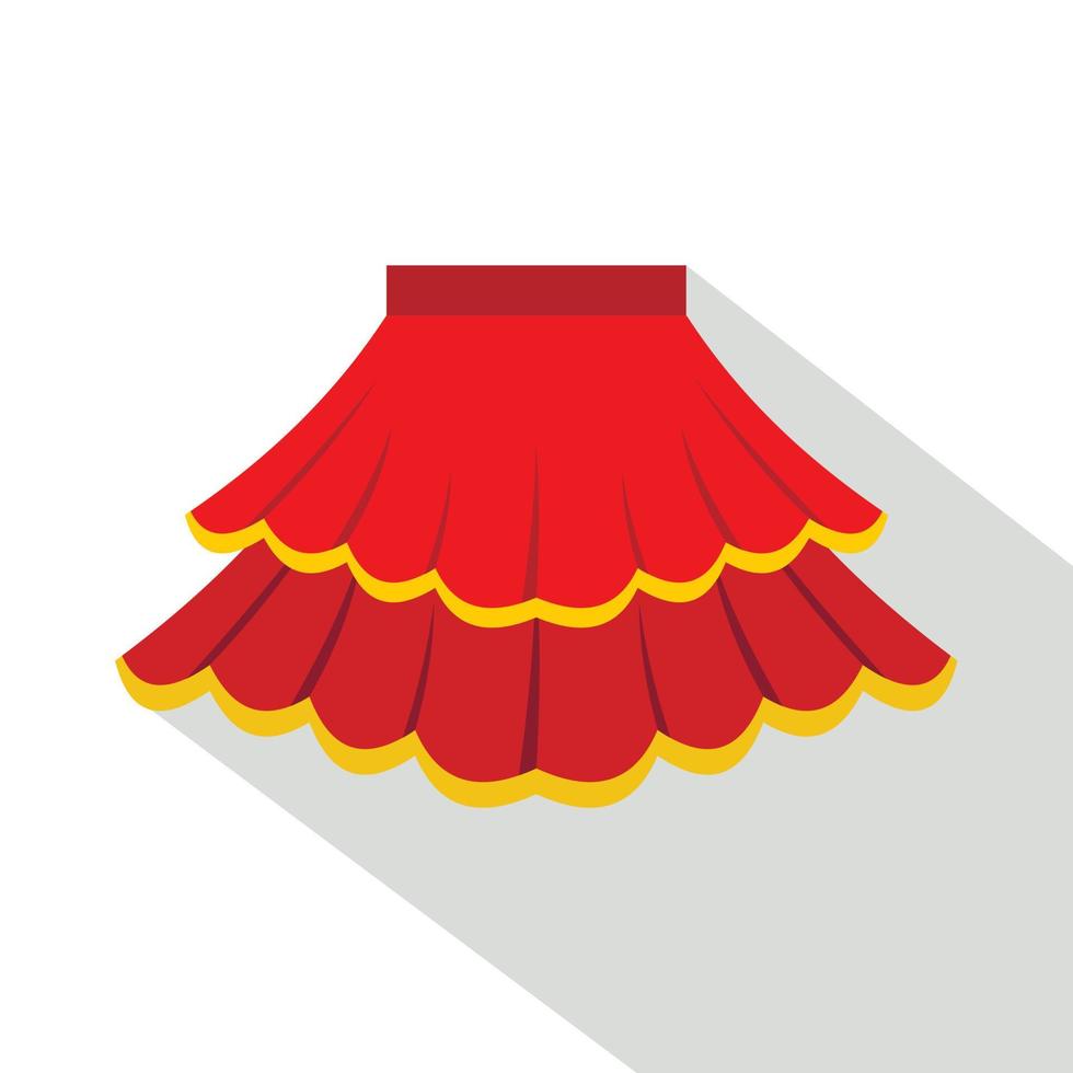 Skirt icon, flat style vector