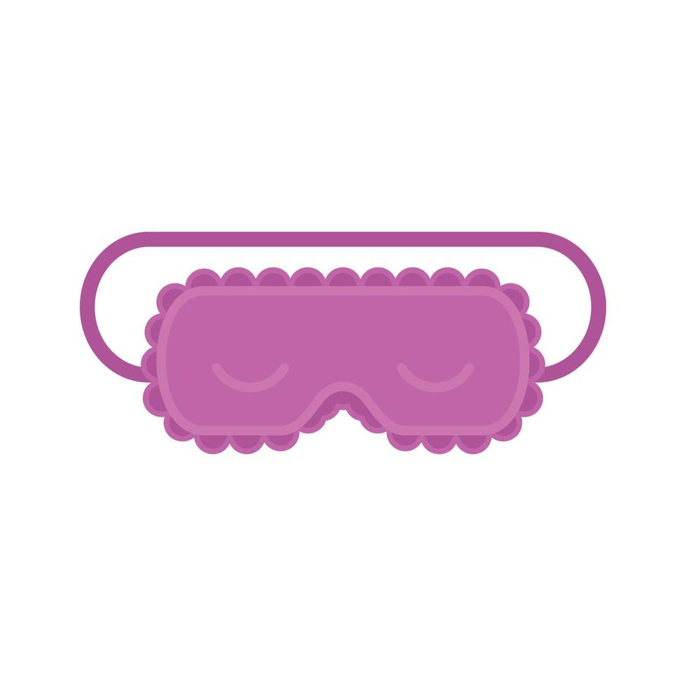 Sleeping mask icon flat isolated vector