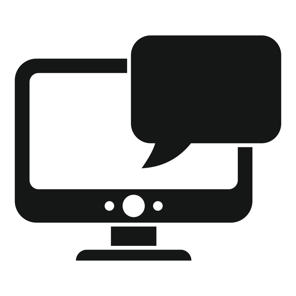 Computer communication icon simple vector. Social web vector
