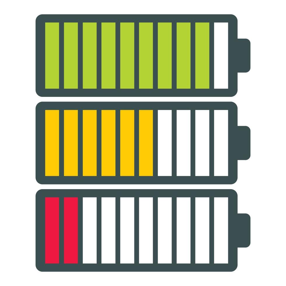 Battery infographics, flat style vector