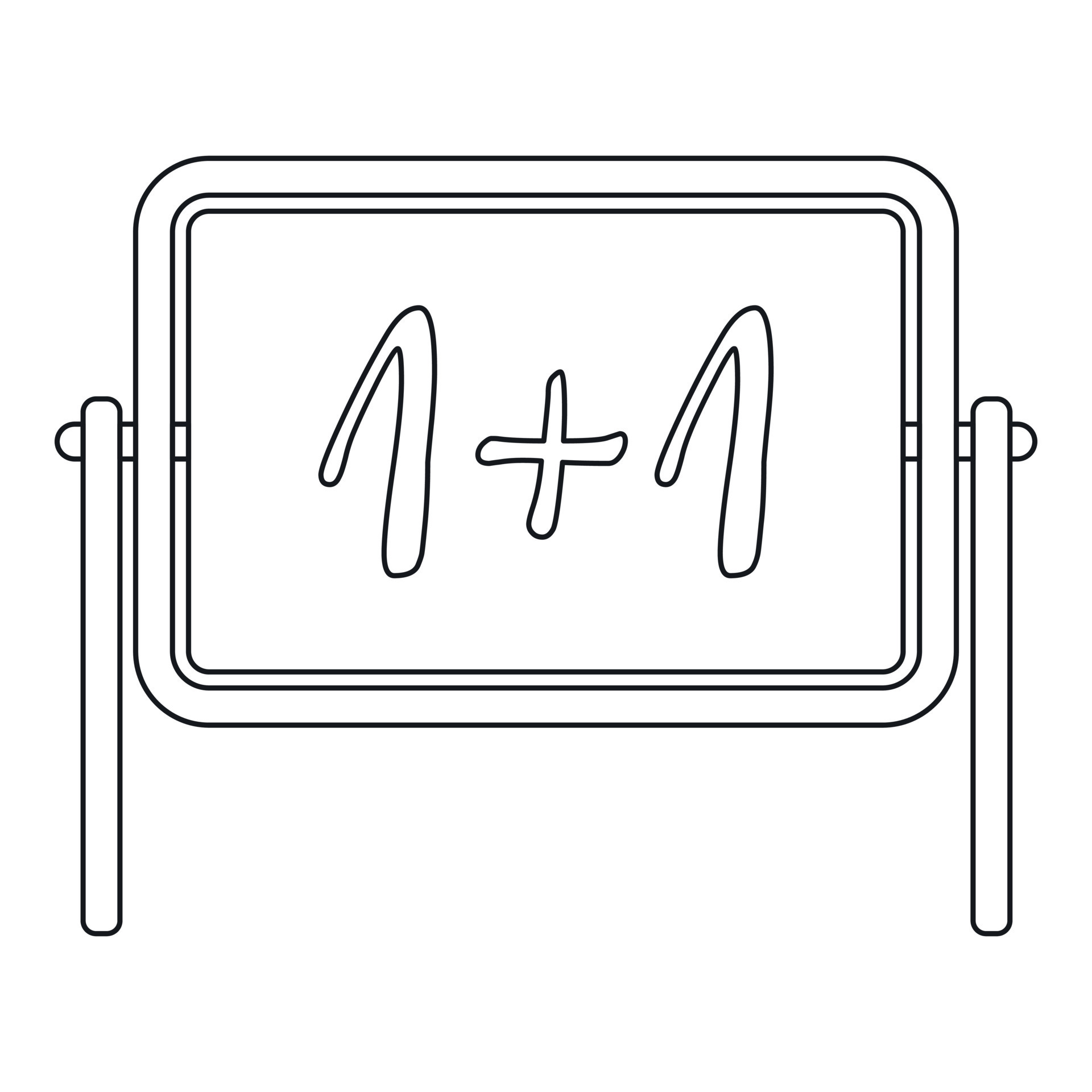 Board icon, outline style 14933966 Vector Art at Vecteezy