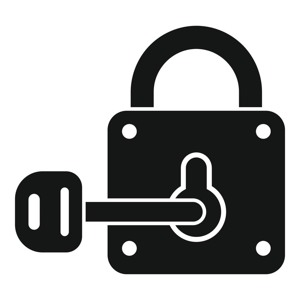 Key solution padlock icon simple vector. Creative business vector