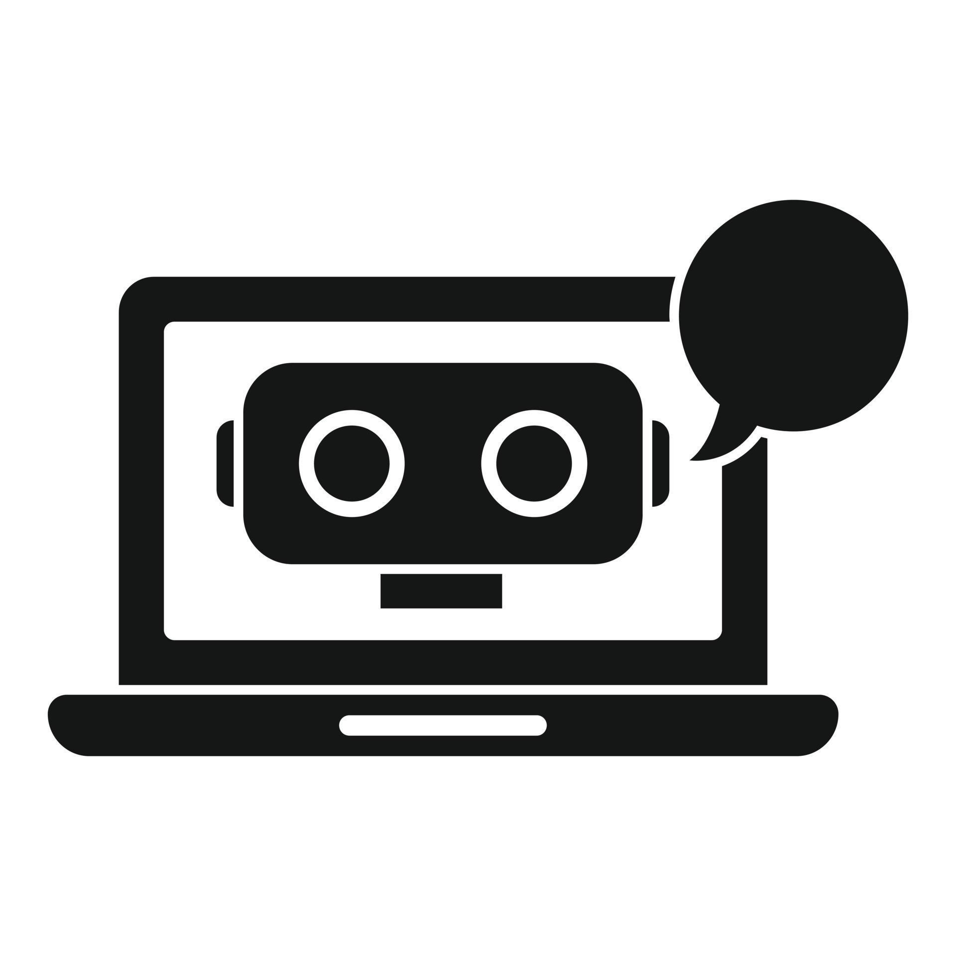 Laptop bot icon simple vector. Office service 14933990 Vector Art at ...