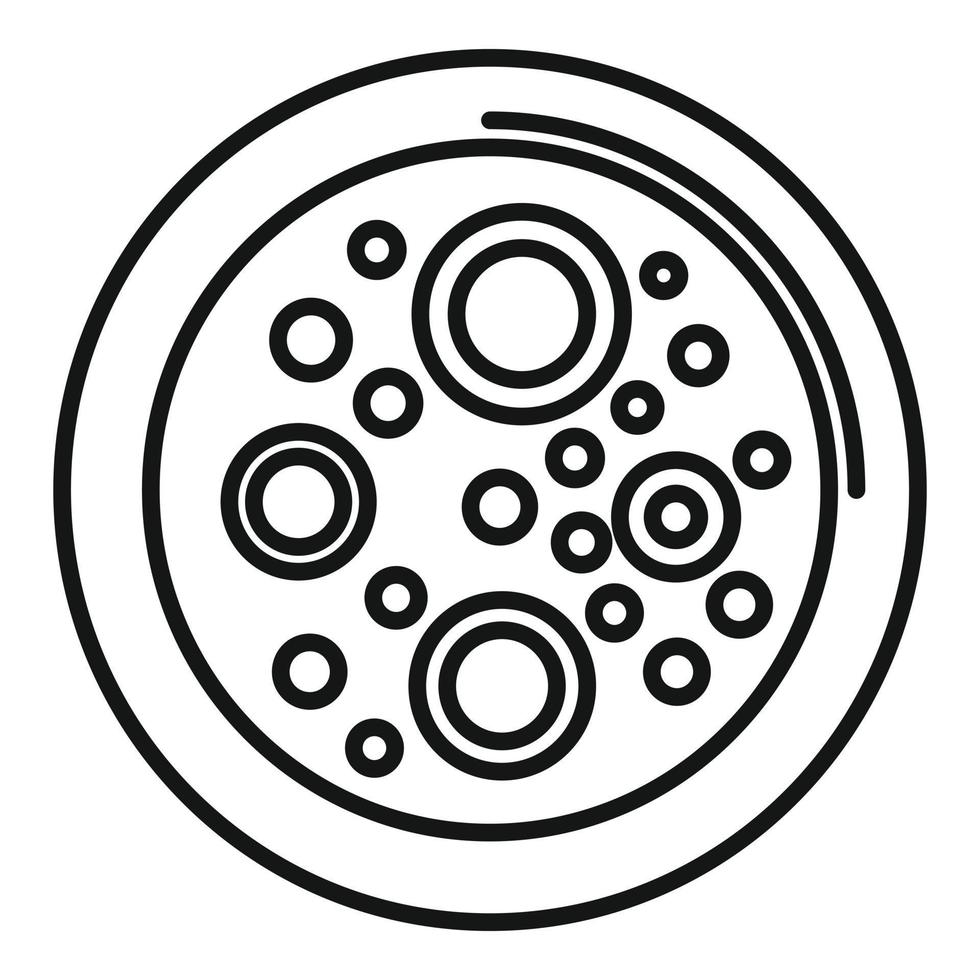 Laboratory icon outline vector. Petri dish vector