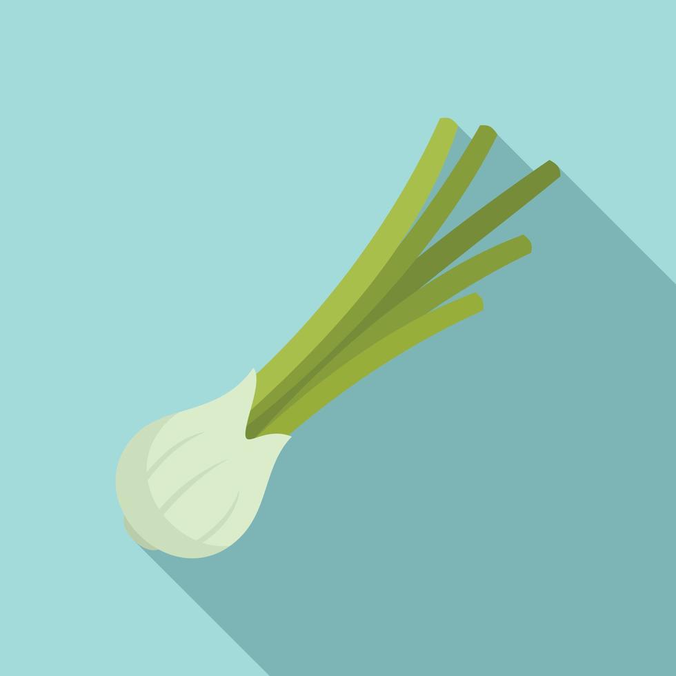 Oregano chive icon flat vector. Chinese onion vector