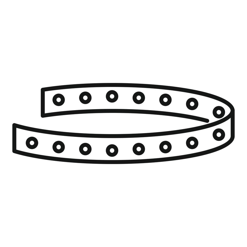 Border led strip icon outline vector. Diode light 14934061 Vector Art