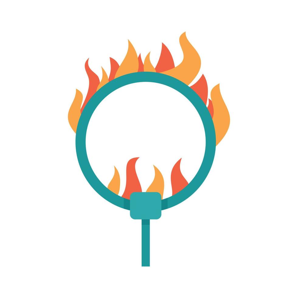 icono de anillo de fuego vector aislado plano