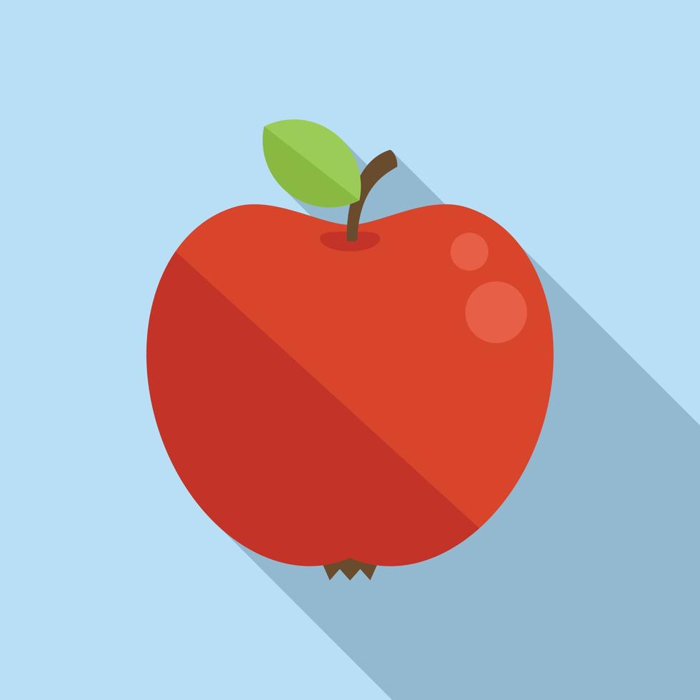 Fresh apple breakfast icon flat vector. Fruit juice vector
