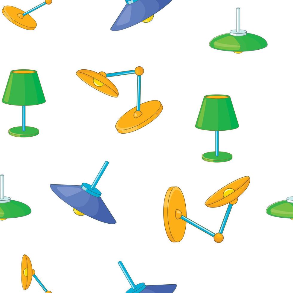 tipos de patrón de lámparas, estilo de dibujos animados vector