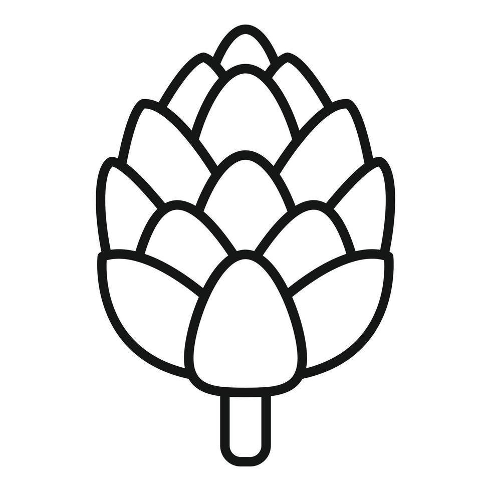 Diet artichoke icon outline vector. Food plant vector