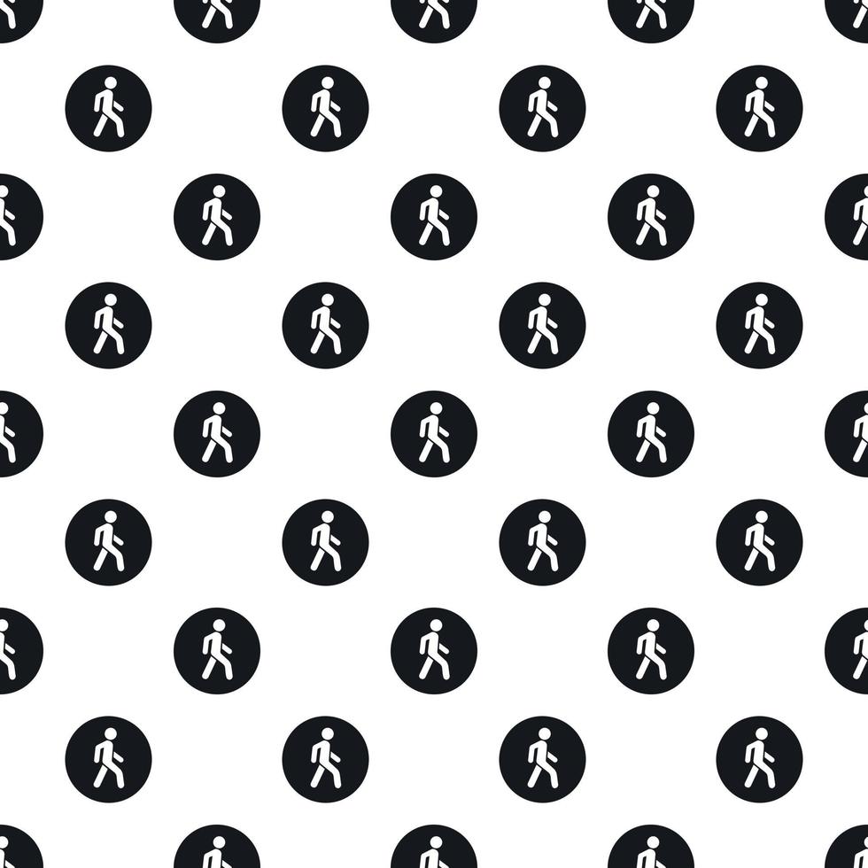 Man on pedestrian crossing pattern, simple style vector