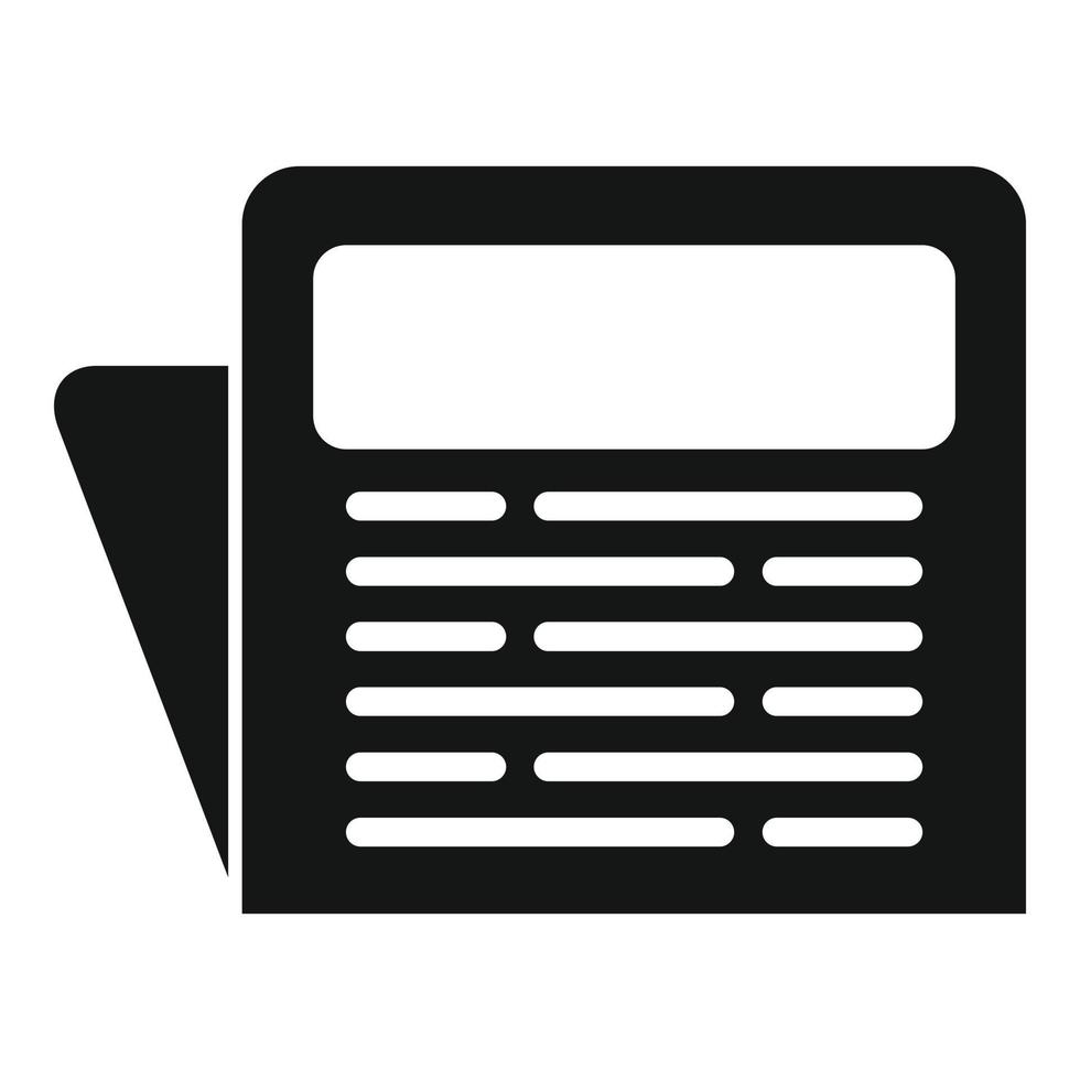 Tabloid newspaper icon simple vector. Web page vector
