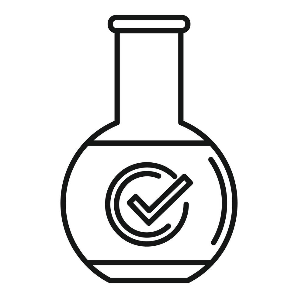 Flask control icon outline vector. Business expert vector