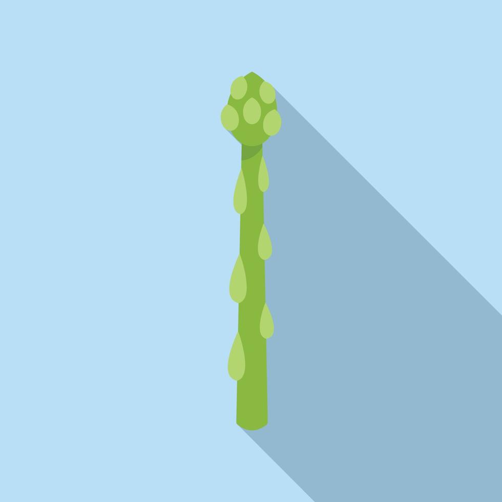 Asparagus plant icon flat vector. Spring food vector