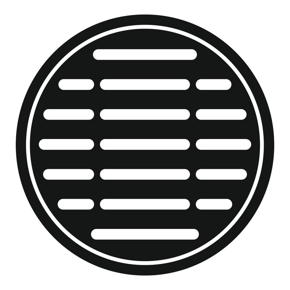 Safety manhole icon simple vector. City lid vector