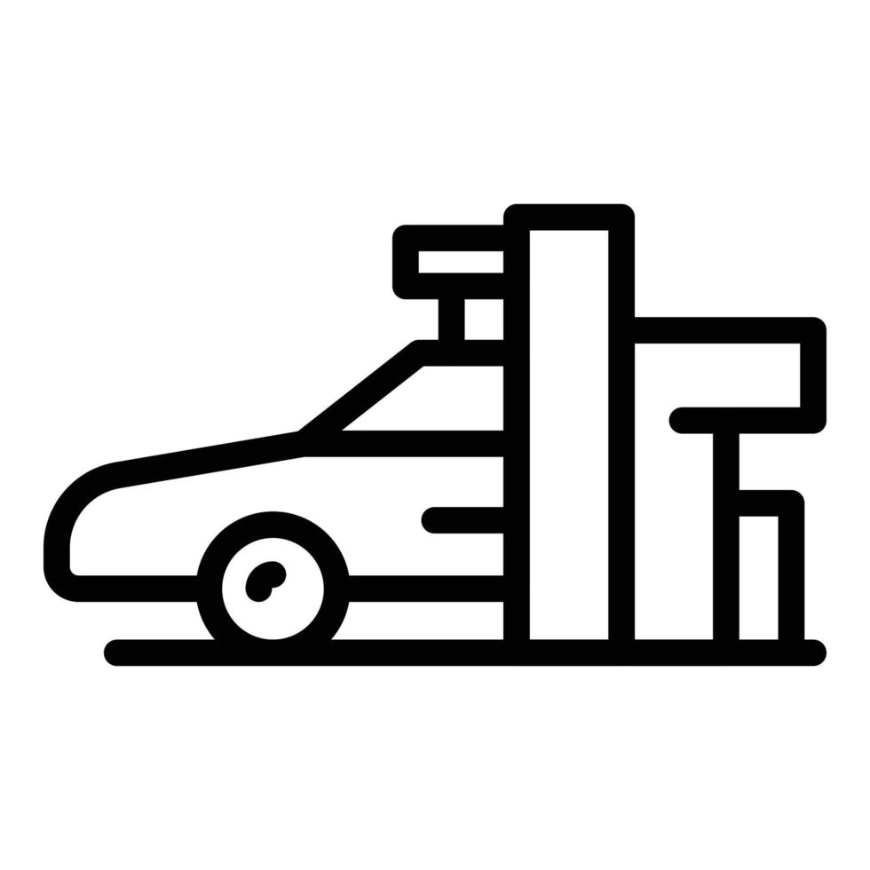 Automotive print icon outline vector. Vehicle printer vector