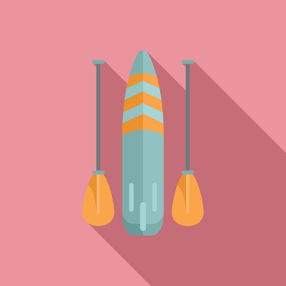 Sup paddleboard icon flat vector. Paddle board vector