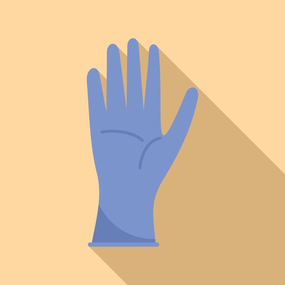 Surgical glove icon flat vector. Medical latex vector