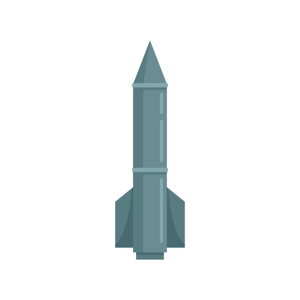 Missile ballistic icon flat isolated vector