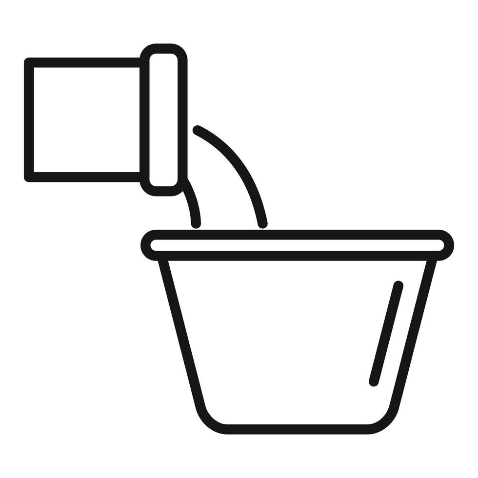 Milk icon outline vector. Factory cheese vector