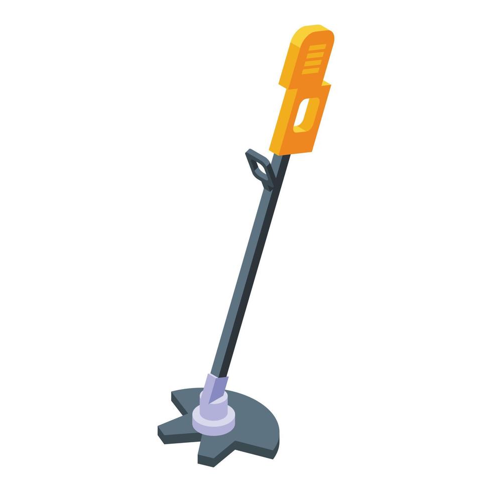 Trimmer machine icon isometric vector. Garden yard vector