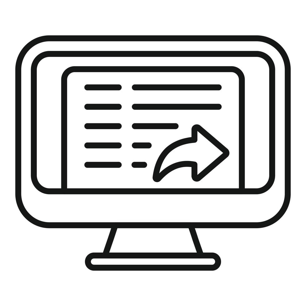 Online report icon outline vector. Graphic chart 14934295 Vector Art at ...
