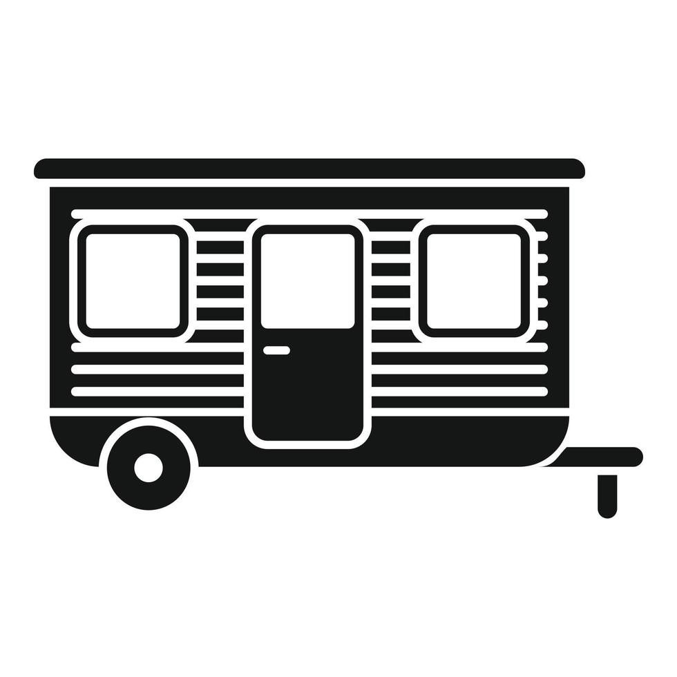 icono de remolque de campamento vector simple. autocaravana