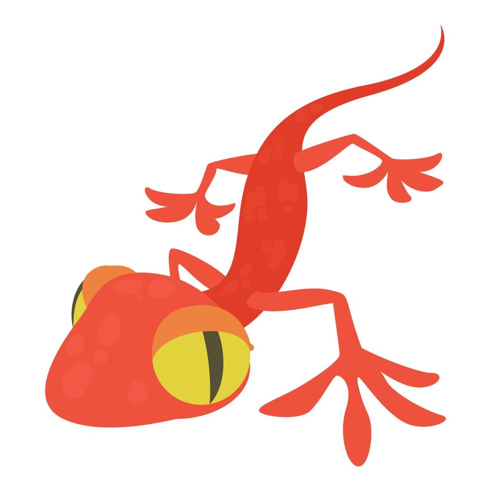 icono de gecko, estilo de dibujos animados vector