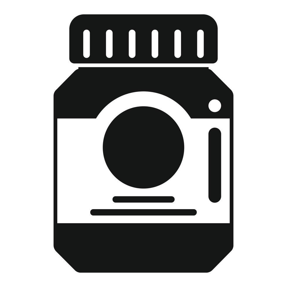 Cocoa jar icon simple vector. Cream paste vector