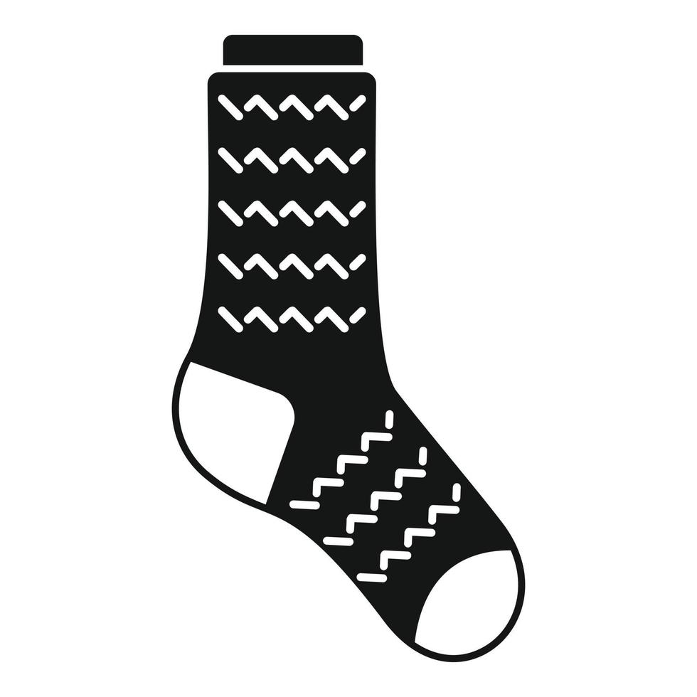 Laundry sock icon simple vector. Winter sock vector