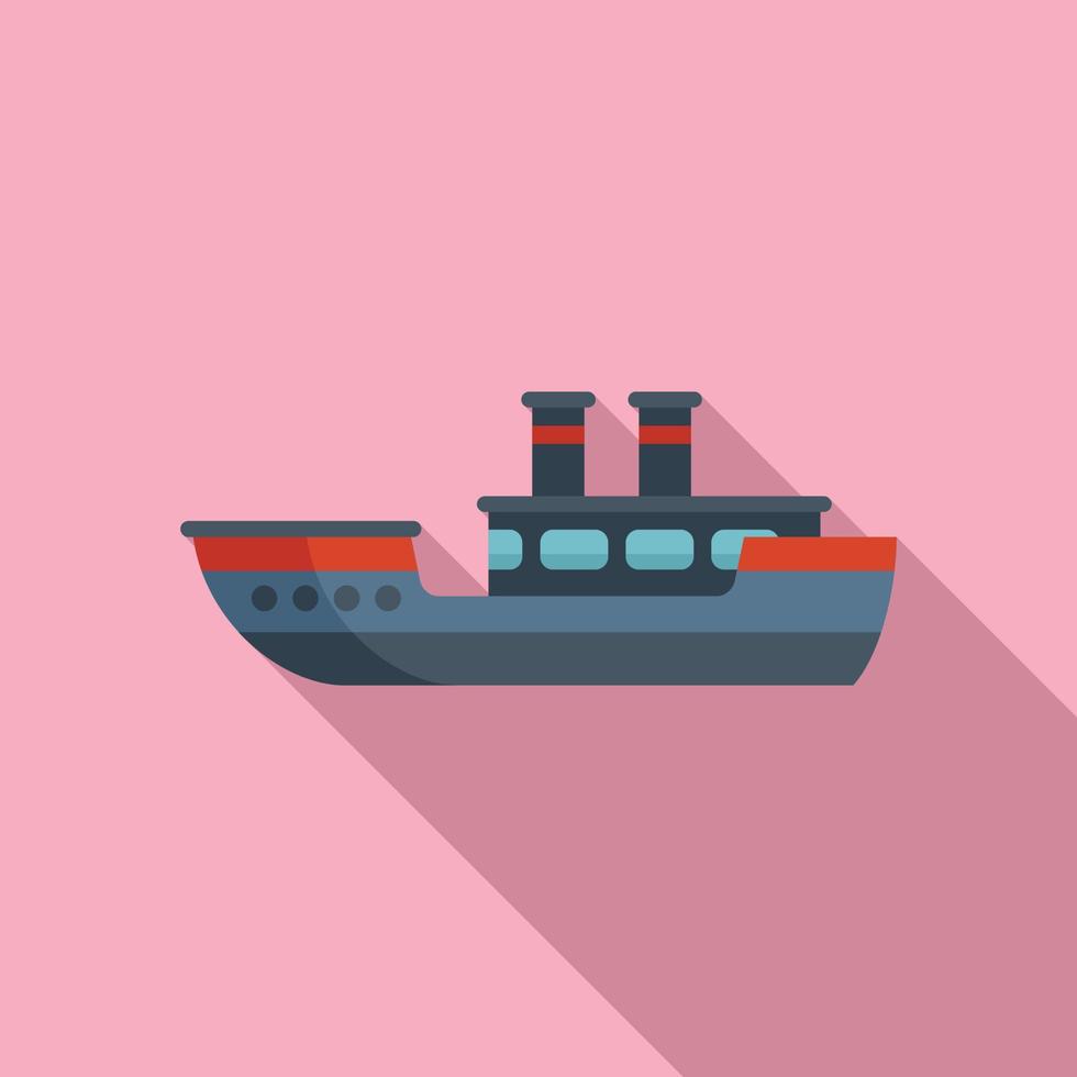 Sea cargo ship icon flat vector. Planet climate vector