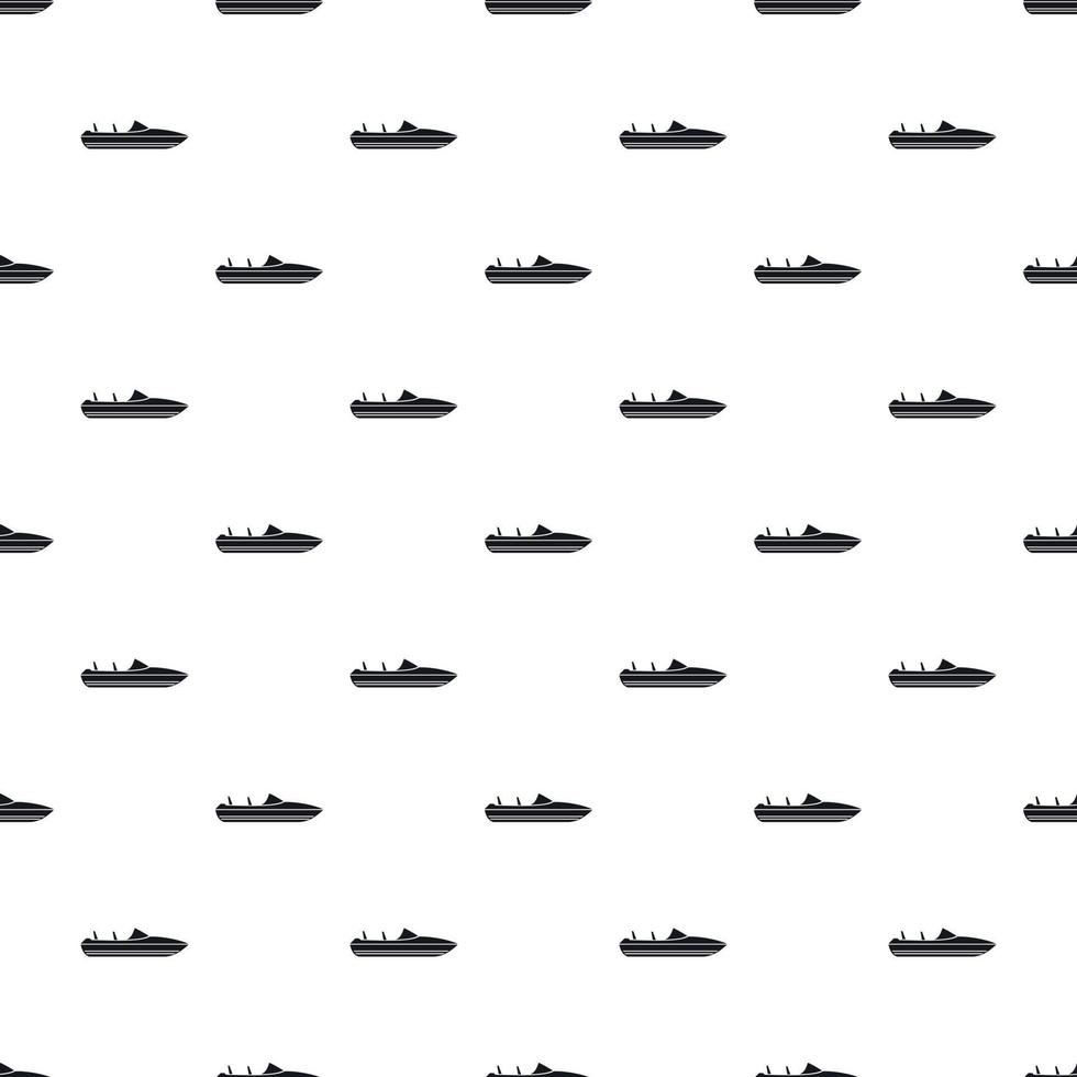 Little powerboat pattern, simple style vector