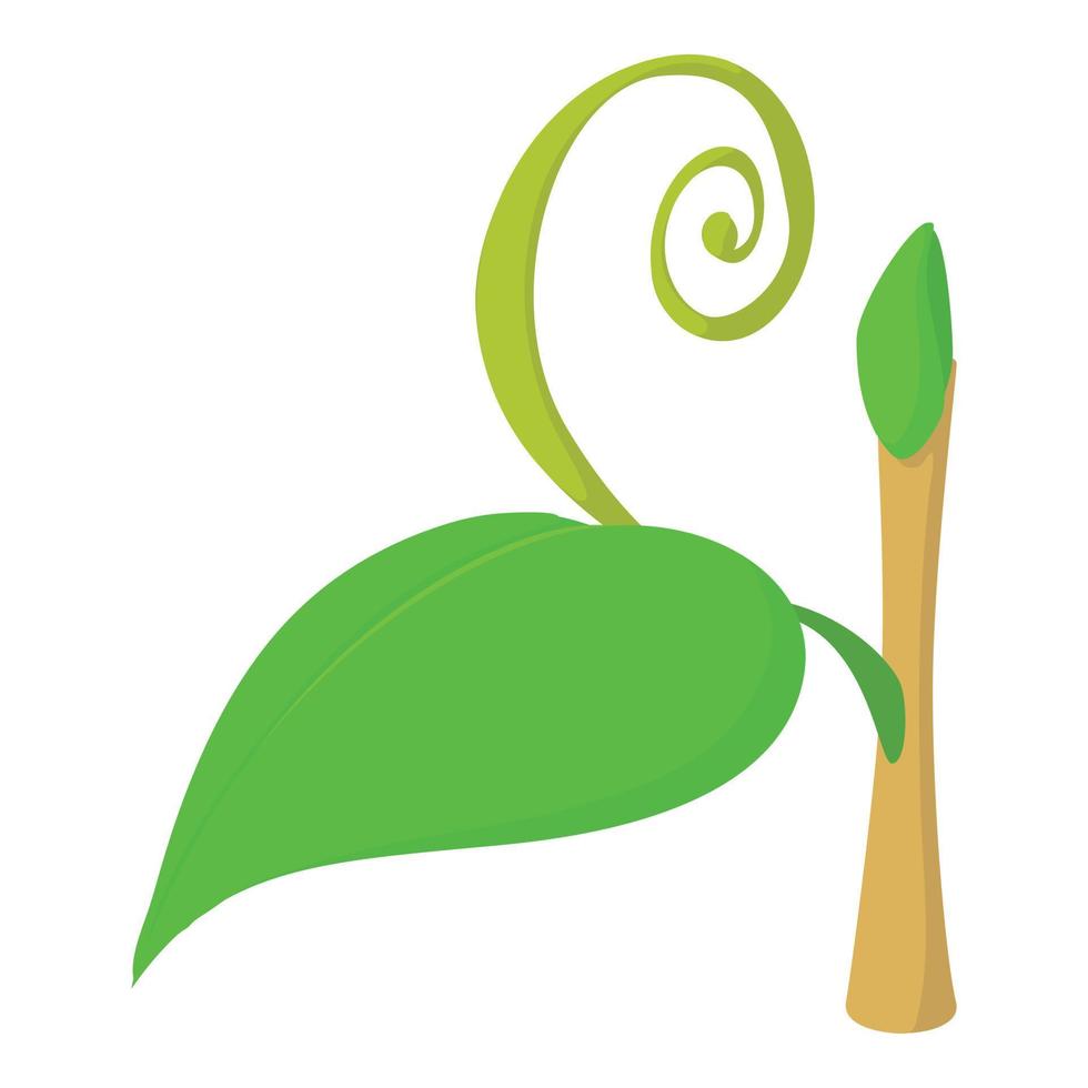 Little plant icon, cartoon style vector