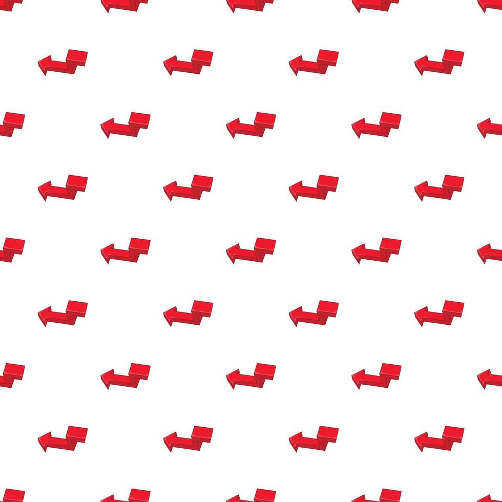 Arrow points to left pattern, cartoon style vector