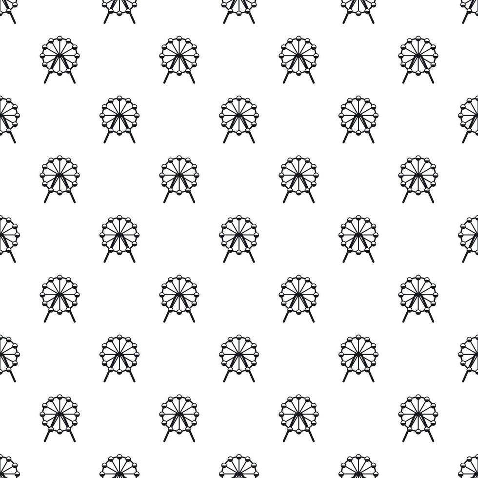 Ferris wheel pattern, simple style vector