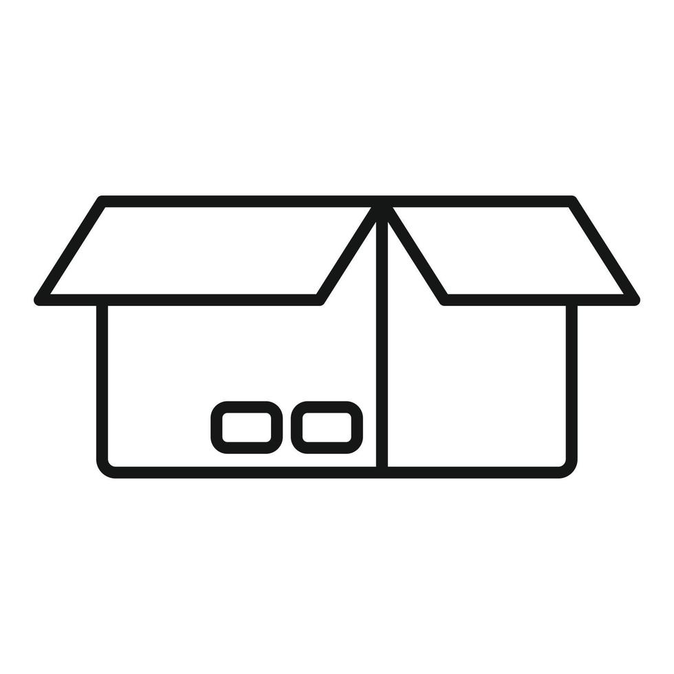 Carton box trash icon outline vector. Recycle paper vector