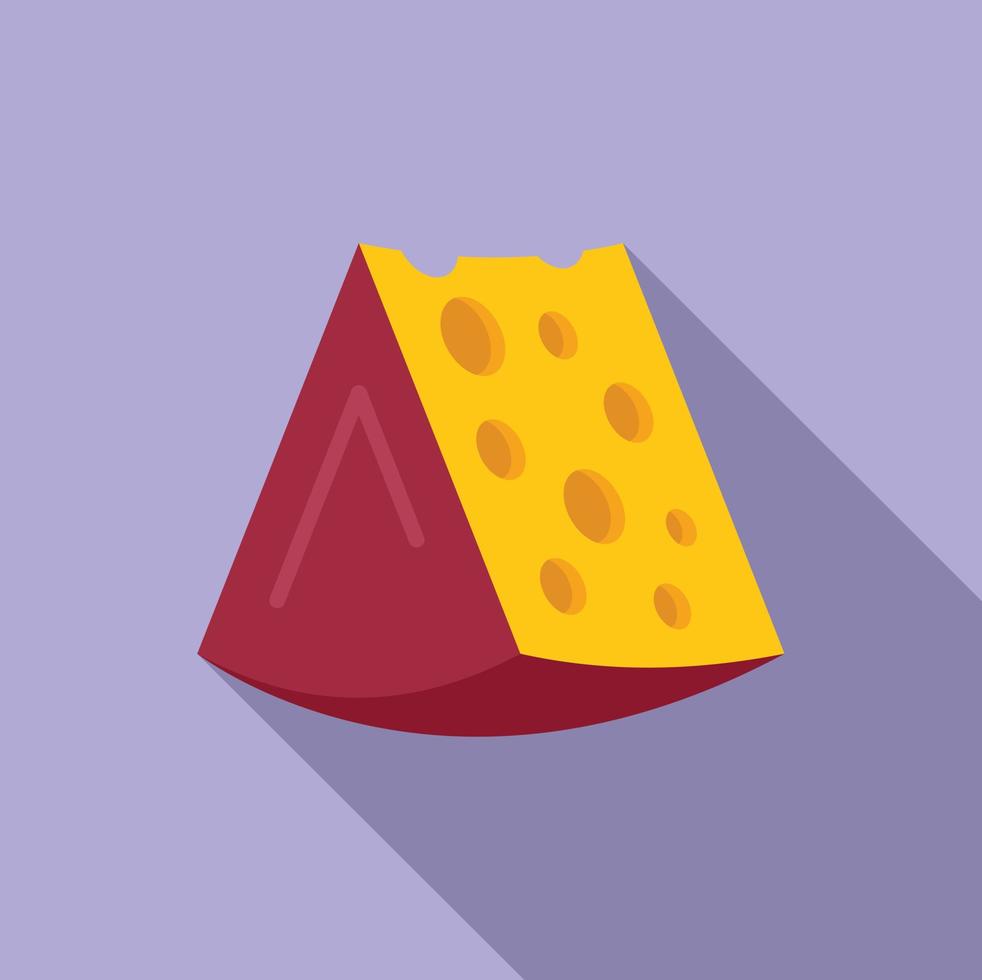 Fresh cheese icon flat vector. Food production vector