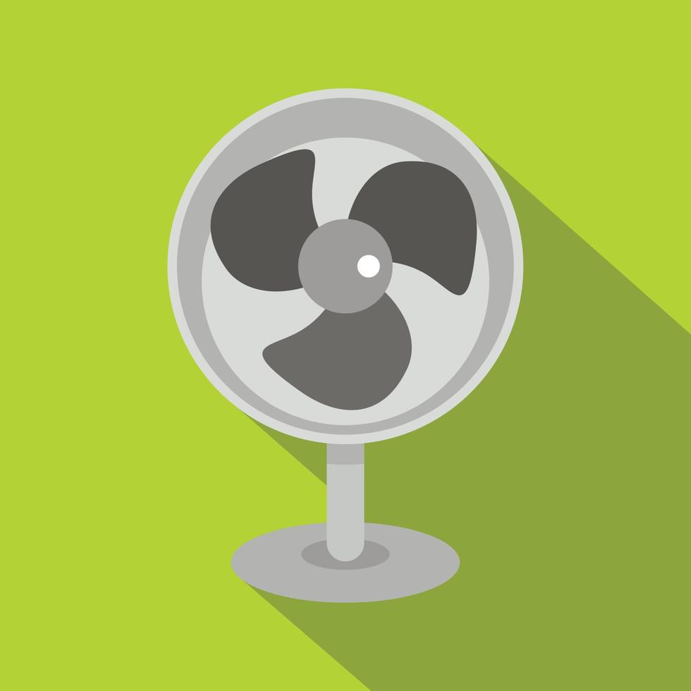 Retro electric fan icon, flat style vector