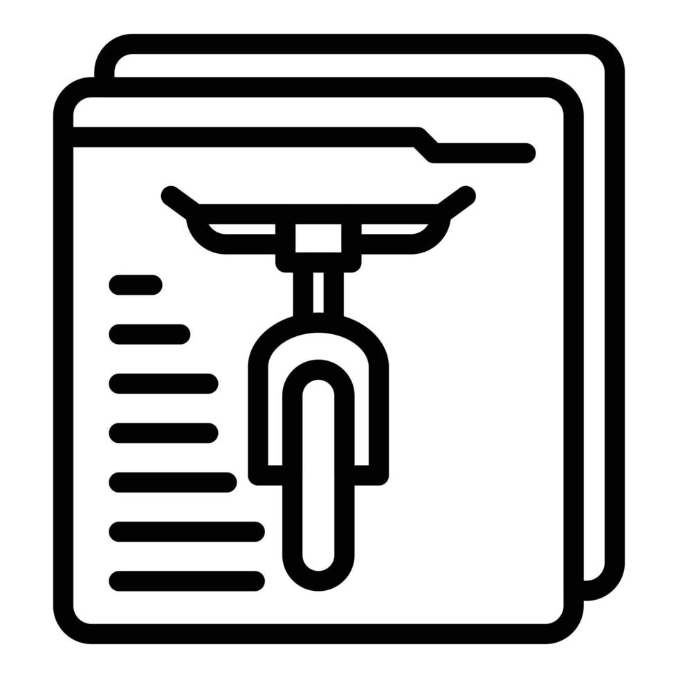 Share web bike icon outline vector. City system vector