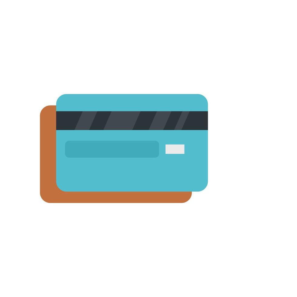 Bank card remote control icon flat isolated vector