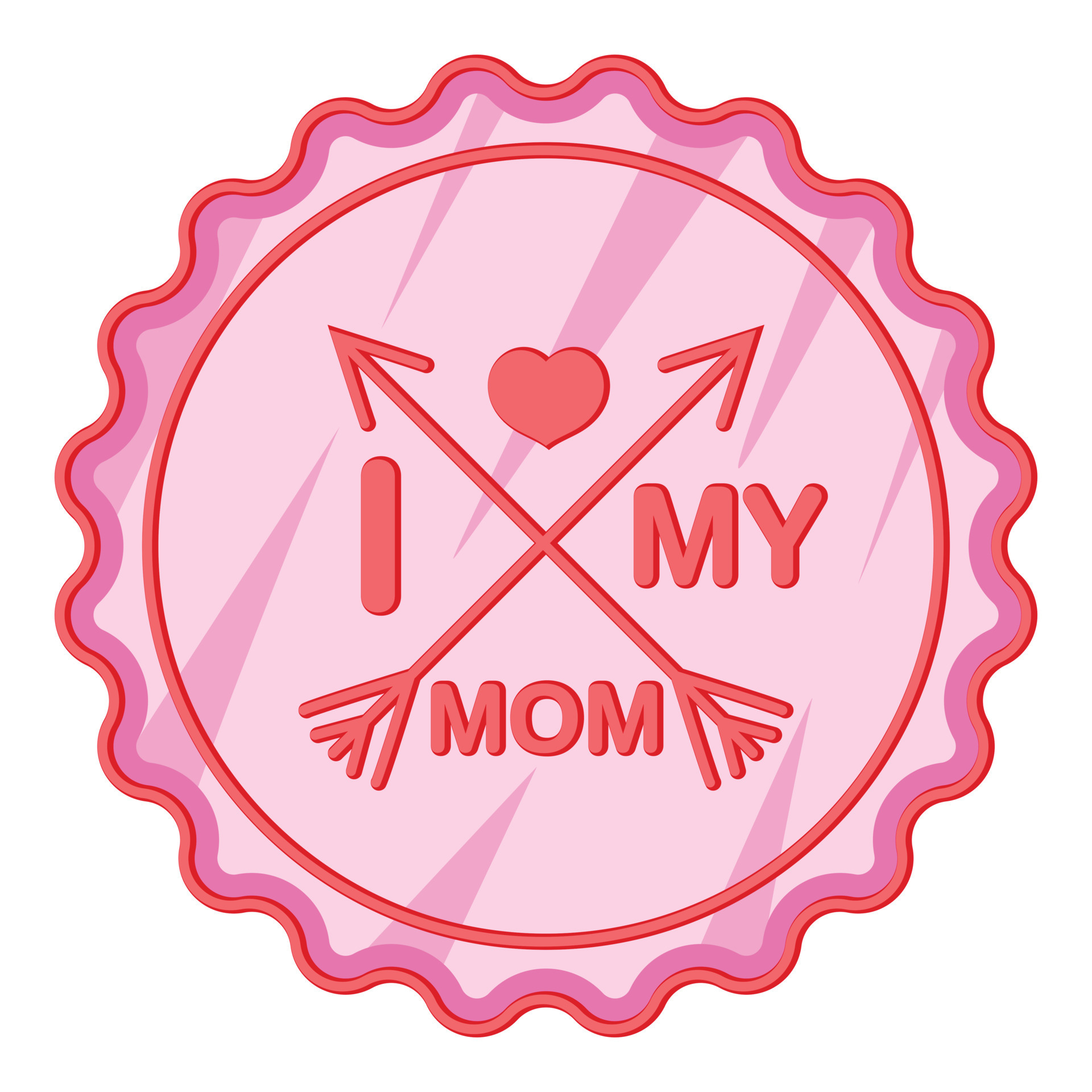 Moters Day badge icon, cartoon style 14934771 Vector Art at Vecteezy