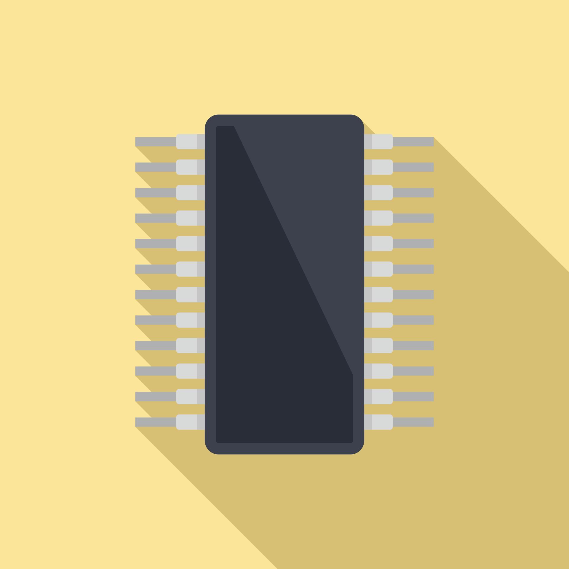 Processor technology icon flat vector. Cpu circuit 14934785 Vector Art ...